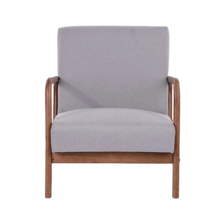 เก้าอี้พักผ่อน Mid Century Wood มีท้าวแขน