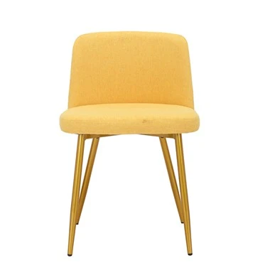 เก้าอี้รับประทานอาหารขาโลหะสีทอง