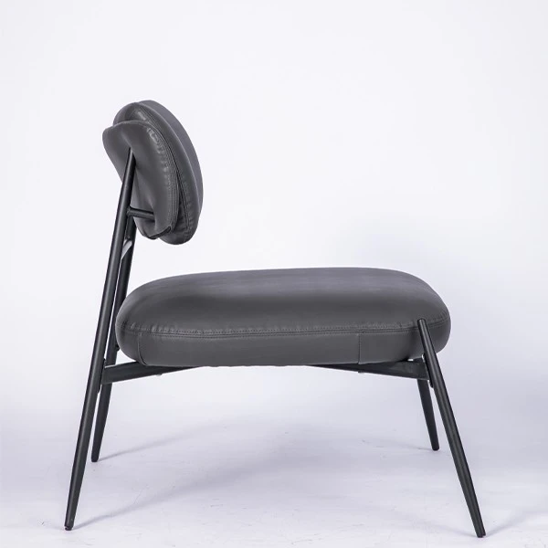 Stylished Designed Accent Chair PU Cover Ant Shape Metal Chair